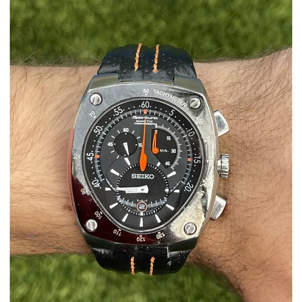Seiko Sportura Chronograph SNL021 Alien 7L22-0AD0 Watch Needs new capacitor